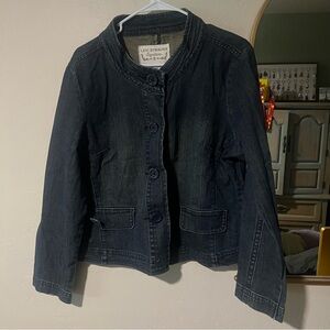 Levi Strauss Signature  Denim Jacket Acid Wash Button Front Stretch Size XL
